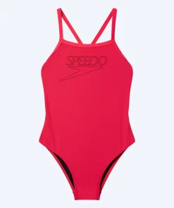 Speedo badedragt til piger - Endurance Logo Thinstrap - Lyserød