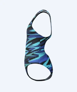 Outlet Speedo badedragt til piger - Hyperboom Allover Medalist - Sort/lyseblå