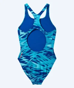 Clearance Speedo badedragt til piger - Hyperboom Print Medalist - Lyseblå/mørkeblå