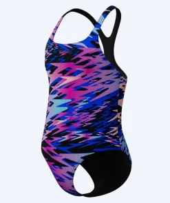Best Speedo badedragt til piger - Hyperboom Print Medalist - Blå/pink