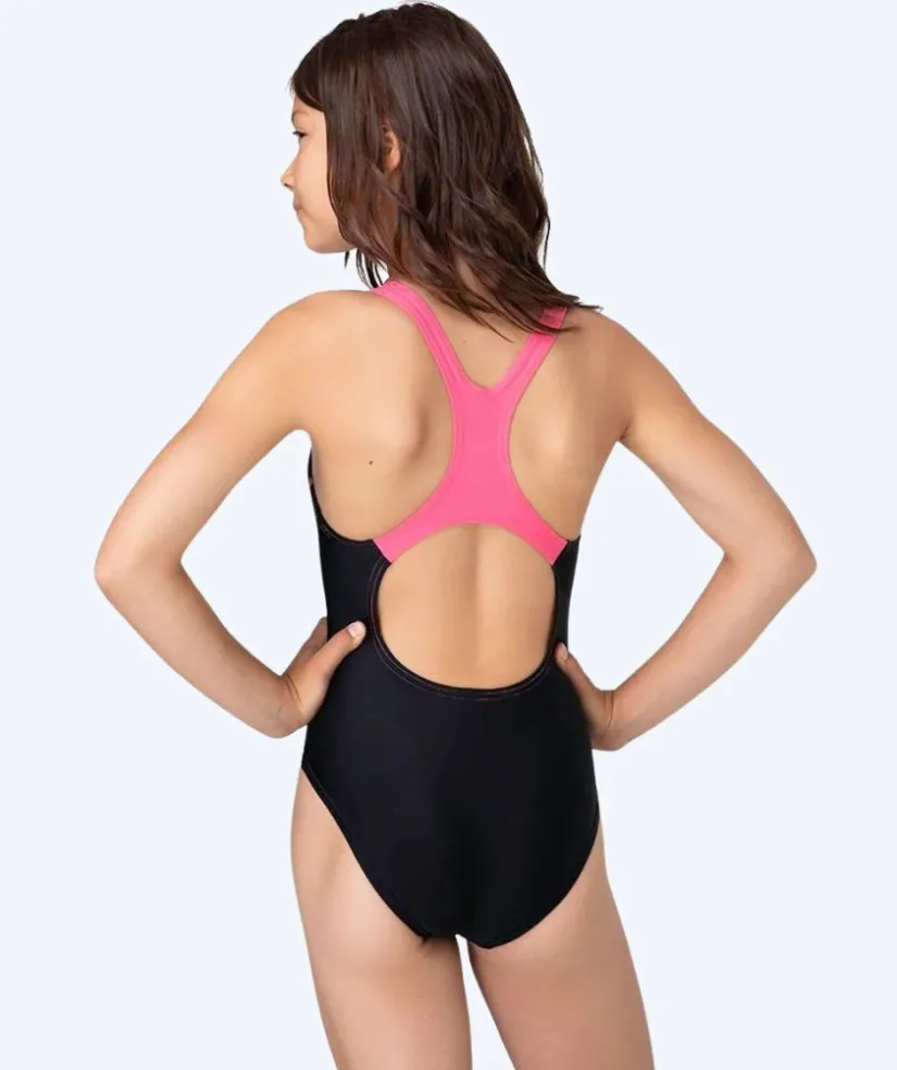 Speedo badedragt til piger - Medley Logo Medalist - Sort/lyserød