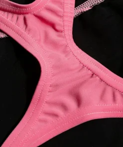 Speedo badedragt til piger - Medley Logo Medalist - Sort/lyserød
