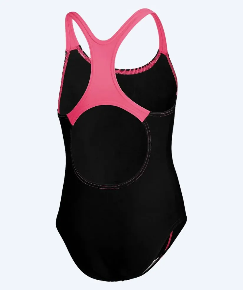 Speedo badedragt til piger - Medley Logo Medalist - Sort/lyserød