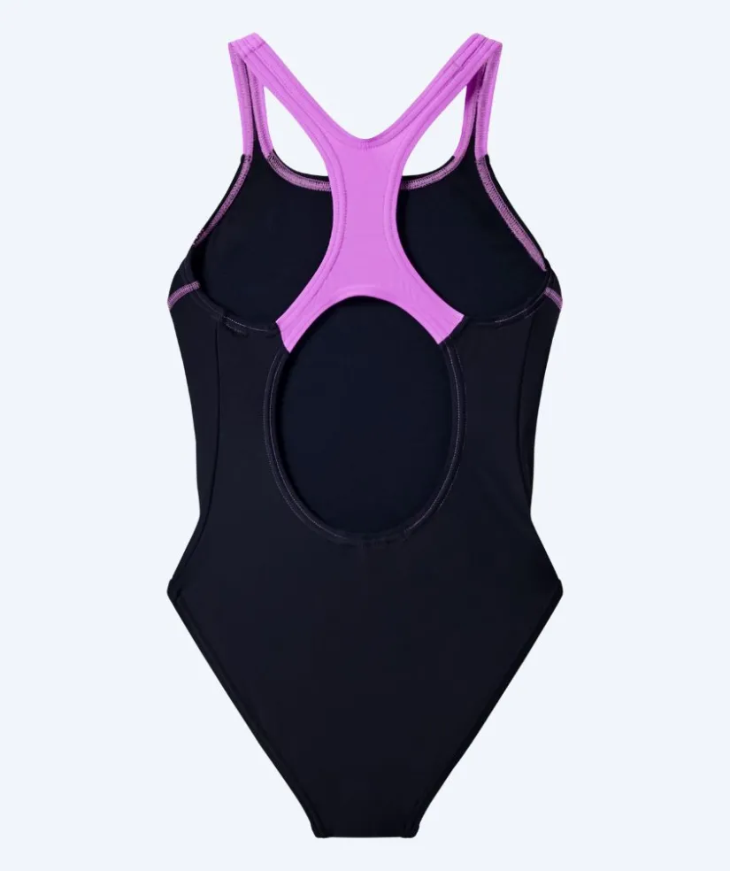 Best Speedo badedragt til piger - Medley Logo Medalist - Sort/lilla