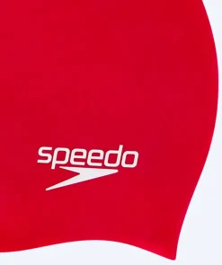 Speedo badehætte til junior (6-16) - Plain - Rød
