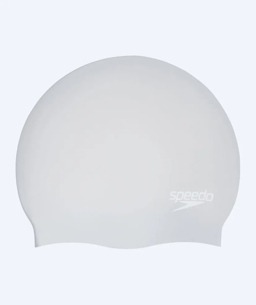 Discount Speedo badehætte til langt hår - Sølv/hvid