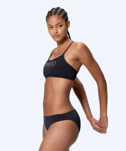 Online Speedo bikini til damer - Endurance Logo Thin Strap - Sort