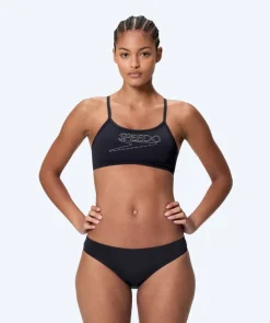 Online Speedo bikini til damer - Endurance Logo Thin Strap - Sort