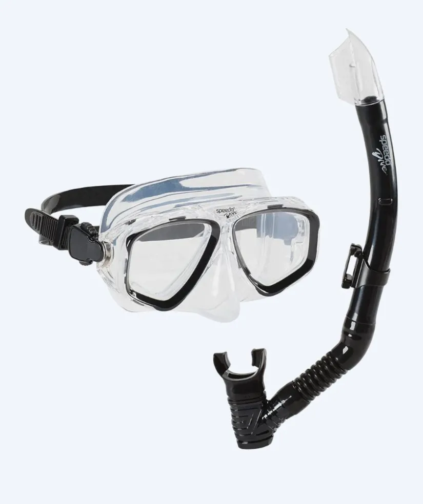 Discount Speedo Combo snorkelsæt til voksne - Adventure - Sort