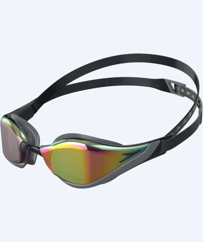 Speedo Elite svømmebriller - Fastskin Pure Focus Mirror - Grå/guld (Mirror linse)