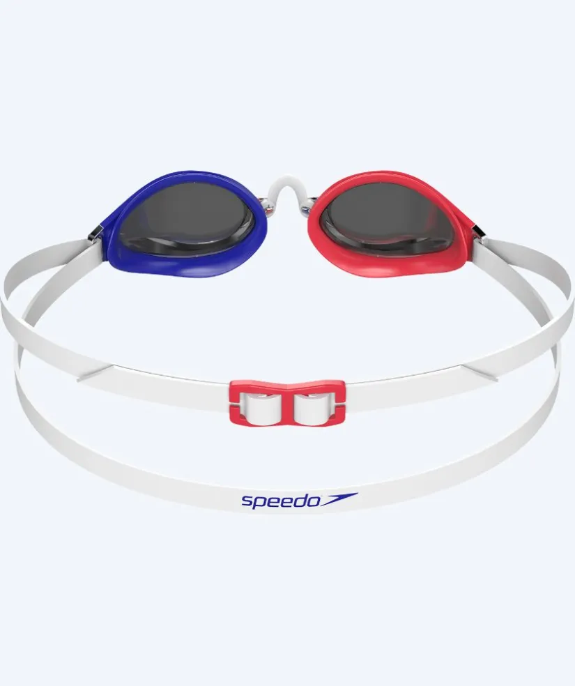 Best Speedo Elite svømmebriller - Fastskin Speedsocket 2 Mirror - Blå/rød