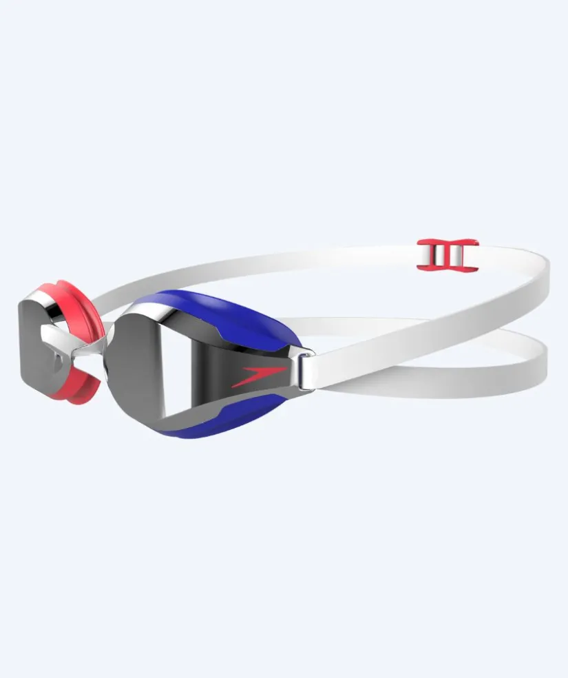 Best Speedo Elite svømmebriller - Fastskin Speedsocket 2 Mirror - Blå/rød