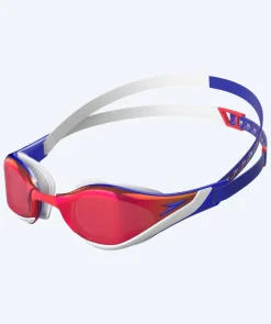 Hot Speedo Elite svømmebriller - Fastskin Pure Focus Mirror - Rød/blå