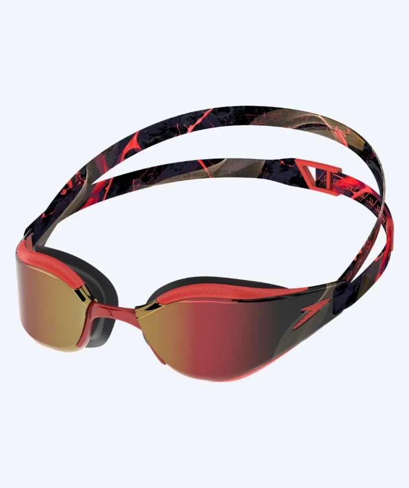 Online Speedo Elite svømmebriller - Fastskin Hyper Elite Mirror - Sort/rød (Guld linse)