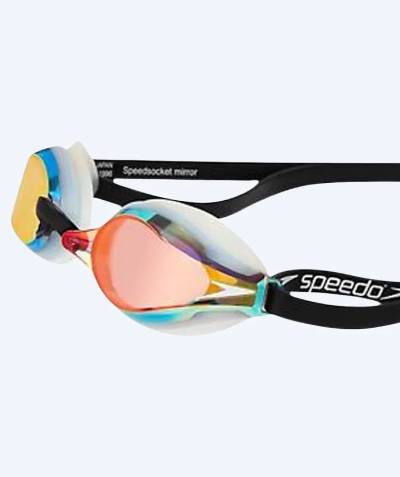 Discount Speedo Elite svømmebriller - Fastskin Speedsocket 2 Mirror - Guld/sort