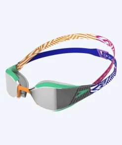 Speedo Elite svømmebriller - Fastskin Hyper Elite Mirror - Grøn/orange