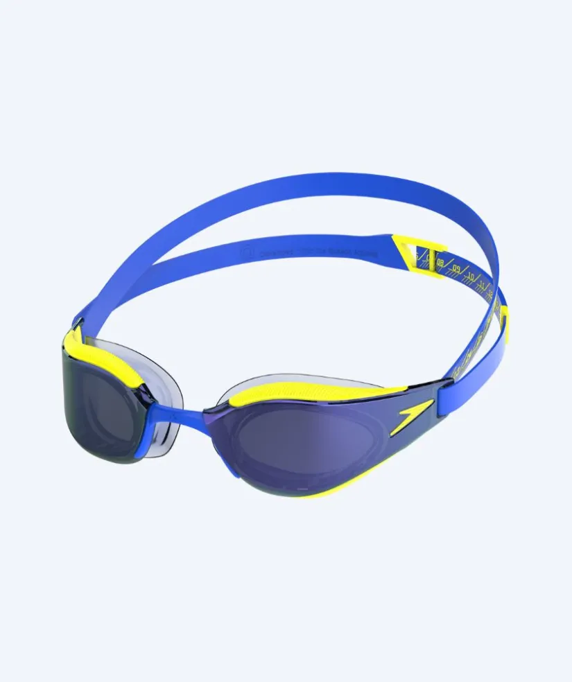 Sale Speedo Elite svømmebriller - Fastskin Hyper Elite Mirror - Gul/blå