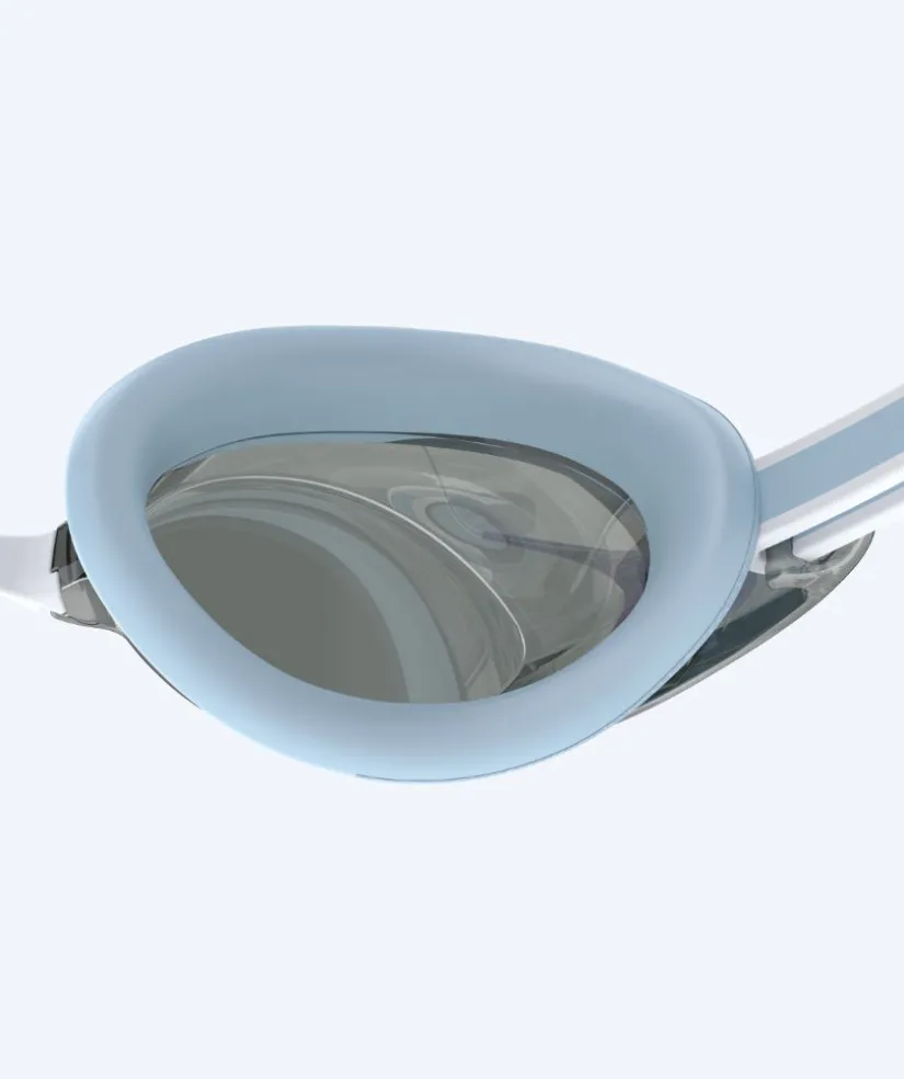 Best Speedo Elite svømmebriller til damer - Vanquisher 3.0 Mirrored - Lyseblå/sølv