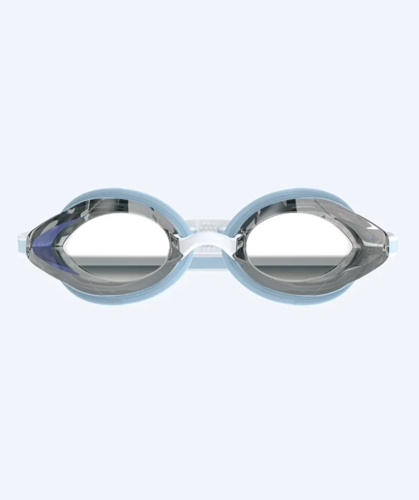 Best Speedo Elite svømmebriller til damer - Vanquisher 3.0 Mirrored - Lyseblå/sølv