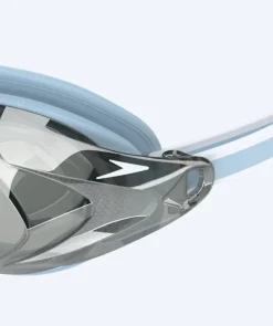 Best Speedo Elite svømmebriller til damer - Vanquisher 3.0 Mirrored - Lyseblå/sølv