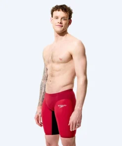 Hot Speedo konkurrence badebukser til mænd - LZR Pure Valor 2.0 - Mørkerød/sort