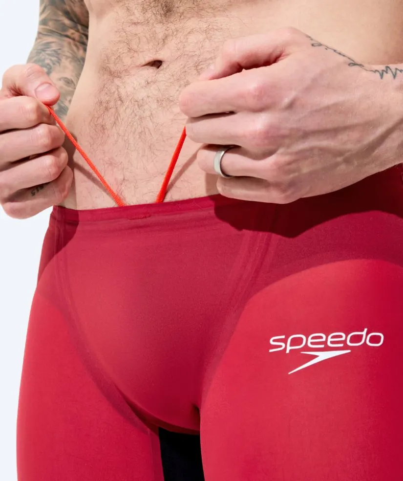 Hot Speedo konkurrence badebukser til mænd - LZR Pure Valor 2.0 - Mørkerød/sort