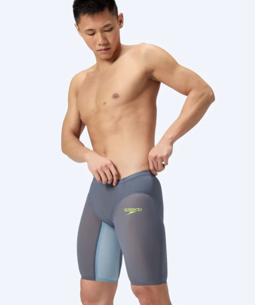 Online Speedo konkurrence badebukser til mænd - LZR Pure Valor 2.0 - Grå/gul