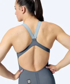 Hot Speedo konkurrence badedragt til damer - LZR Pure Valor 2.0 - Grå/gul