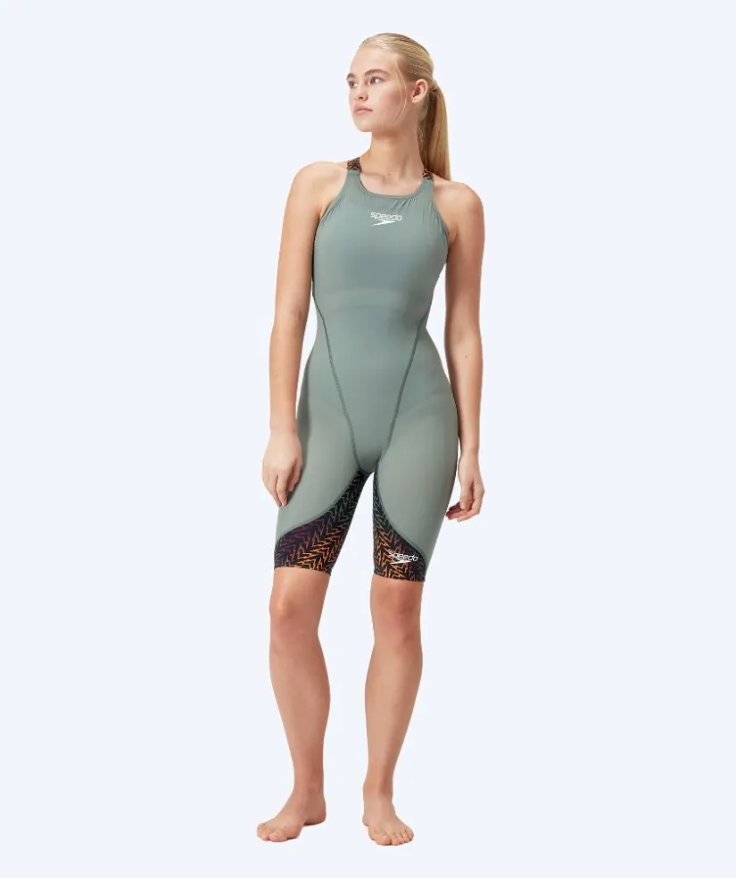 Clearance Speedo konkurrence badedragt til damer - LZR Ignite - Grøn/orange
