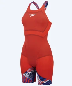 Sale Speedo konkurrence badedragt til piger - LZR Ignite - Rød/blå