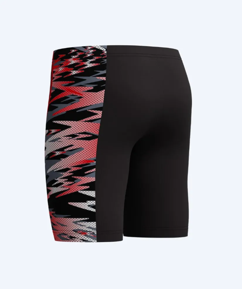 Best Speedo lange badebukser til drenge - Hyperboom Splice - Sort/grå