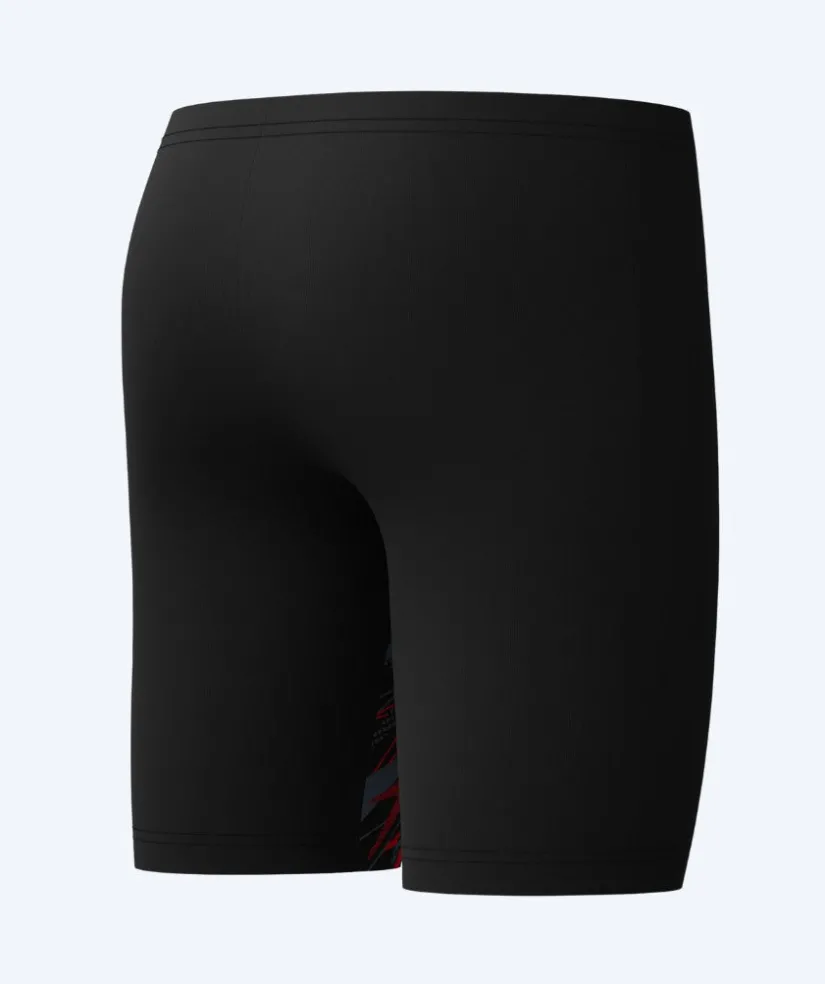 Speedo lange badebukser til drenge - Medley Logo - Sort/grå