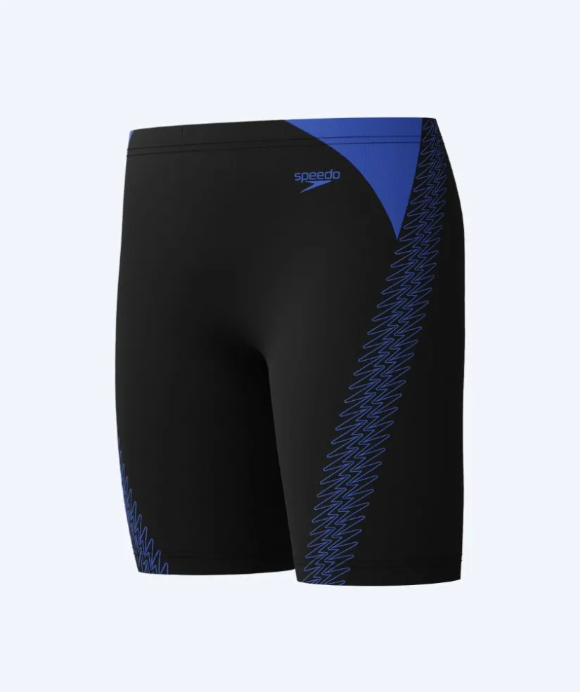 Discount Speedo lange badebukser til drenge - Hyperboom Splice - Sort/mørkeblå