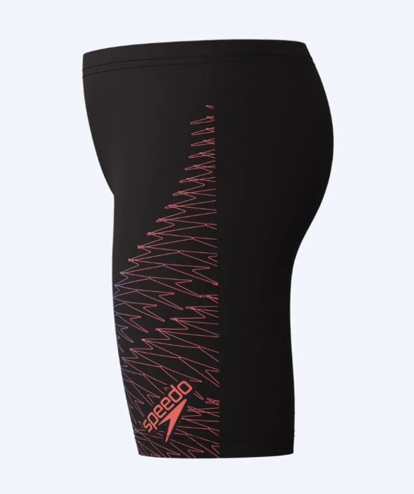 New Speedo lange badebukser til drenge - Medley Logo - Sort/pink
