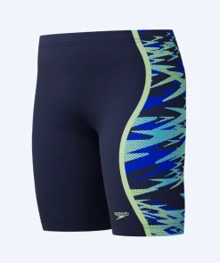 Hot Speedo lange badebukser til drenge - Hyperboom Splice - Mørkeblå/grøn
