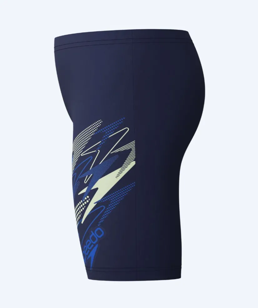 Discount Speedo lange badebukser til drenge - Medley Logo - Mørkeblå/blå