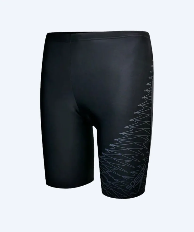 New Speedo lange badebukser til mænd - Medley Logo - Sort/grå