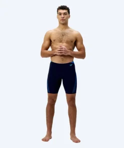 Best Speedo lange badebukser til mænd - Hyperboom Splice - Mørkeblå/blå