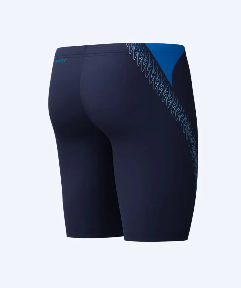 Best Speedo lange badebukser til mænd - Hyperboom Splice - Mørkeblå/blå