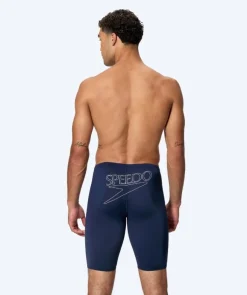 Clearance Speedo lange badebukser til mænd - Endurance Logo - Mørkeblå