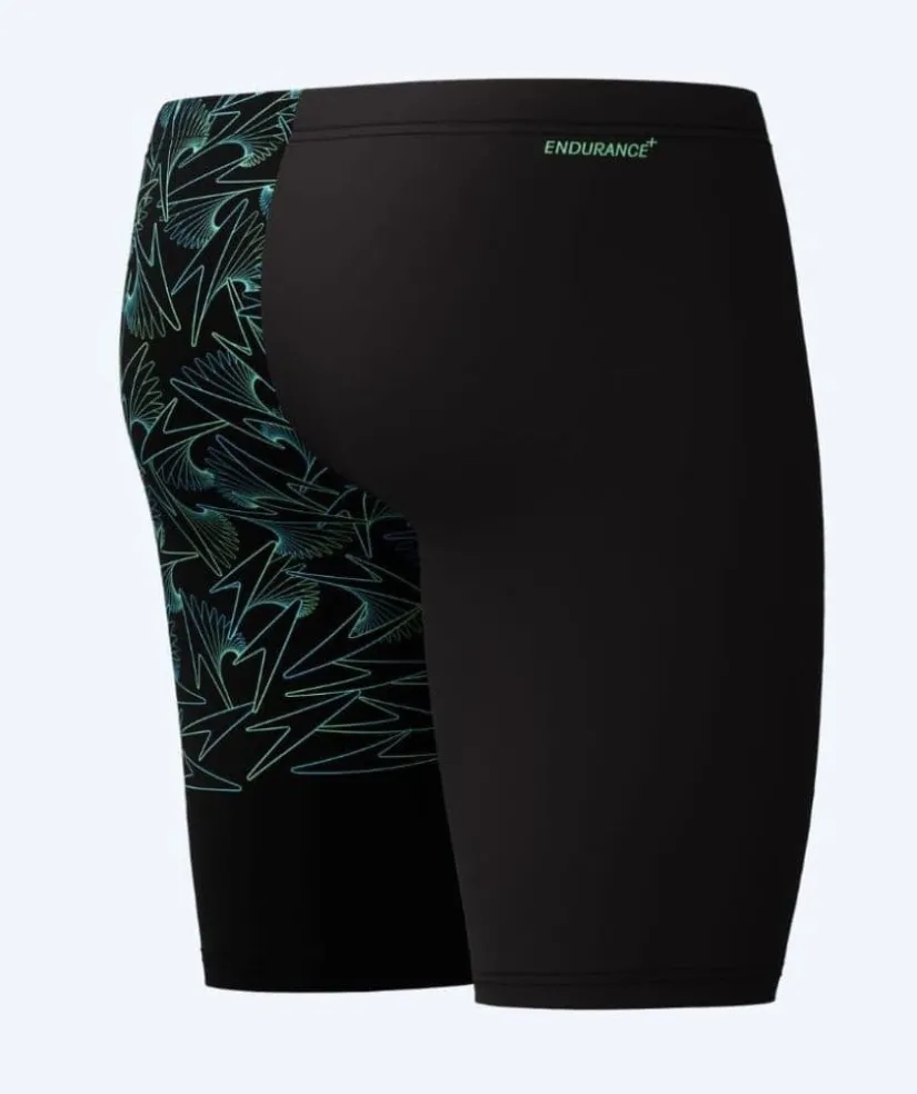 Sale Speedo lange badebukser til mænd - Hyperboom V-Cut - Sort/grøn