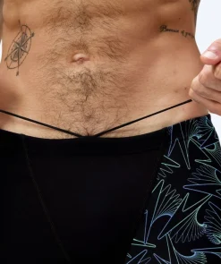 Sale Speedo lange badebukser til mænd - Hyperboom V-Cut - Sort/grøn