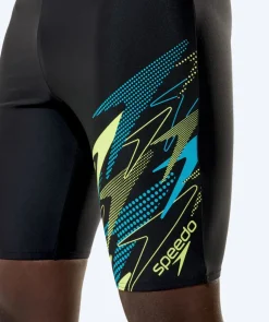 Hot Speedo lange badebukser til mænd - Medley Logo - Sort/grøn