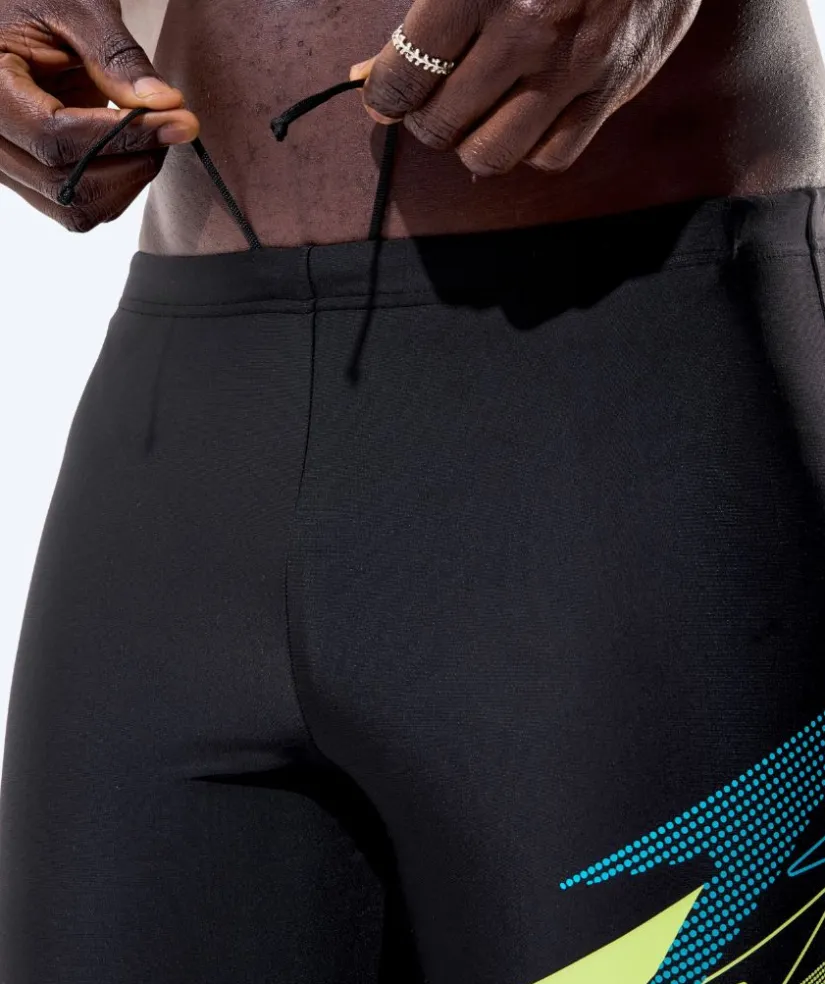 Hot Speedo lange badebukser til mænd - Medley Logo - Sort/grøn