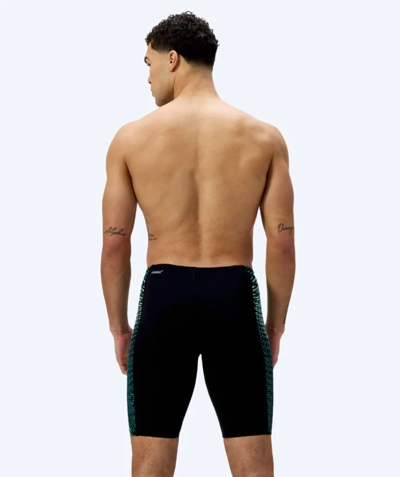 Best Speedo lange badebukser til mænd - Endurance Max Tech Pannel - Sort/grøn