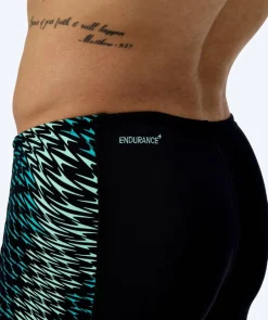 Best Speedo lange badebukser til mænd - Endurance Max Tech Pannel - Sort/grøn