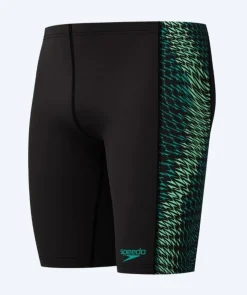 Best Speedo lange badebukser til mænd - Endurance Max Tech Pannel - Sort/grøn