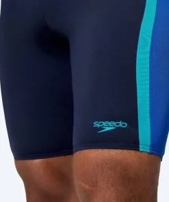 Discount Speedo lange badebukser til mænd - Solid Splice - Mørkeblå/lyseblå