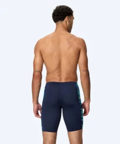 Outlet Speedo lange badebukser til mænd - Hyperboom Splice - Mørkeblå/lyseblå