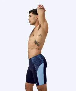 Outlet Speedo lange badebukser til mænd - Endurance Max Splice - Mørkeblå/lyseblå